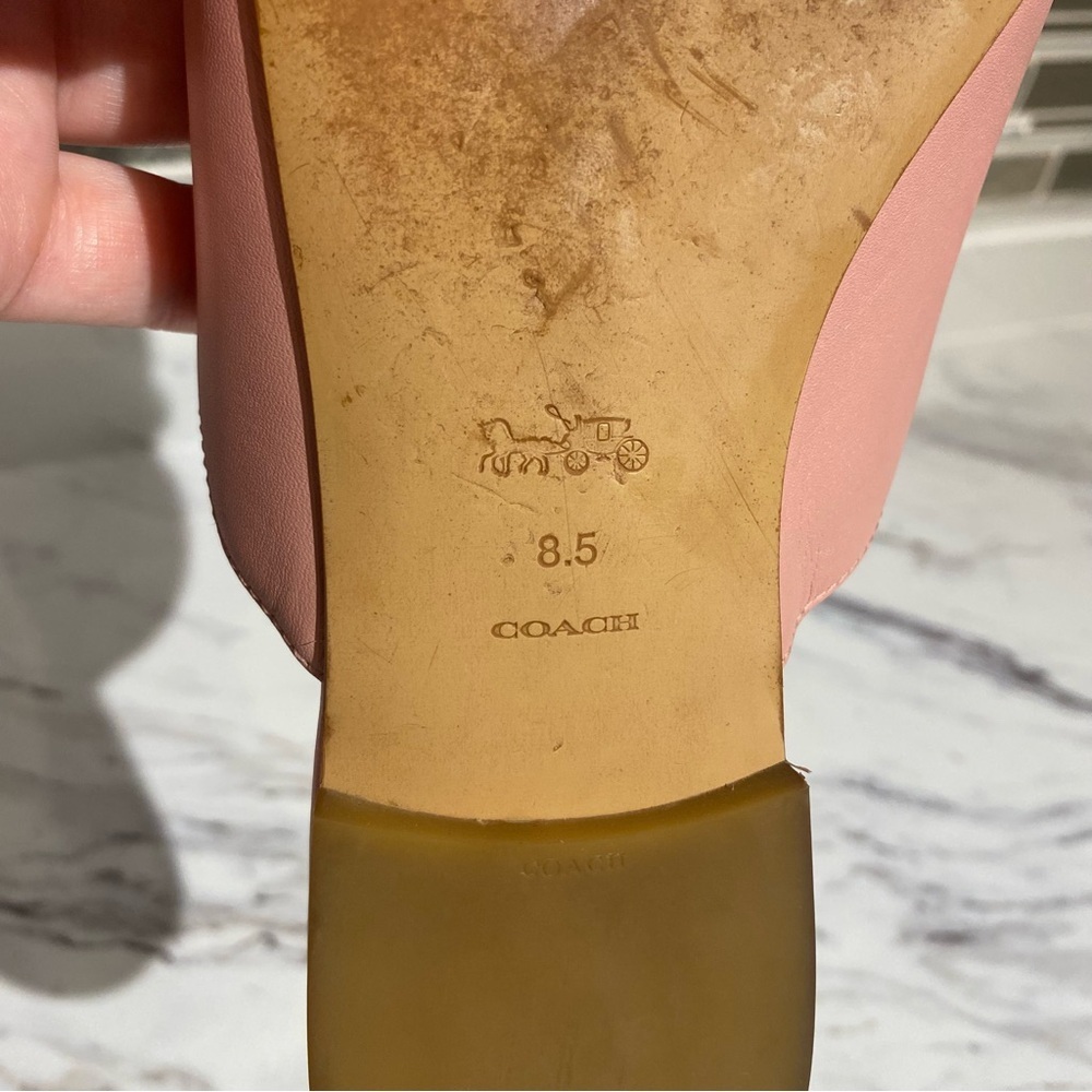 Coach‎ Sofi leather slides mules petal pink - Picture 16 of 16